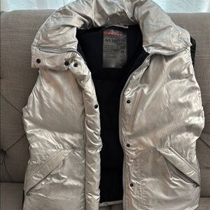 Silver Prada Puffer Vest